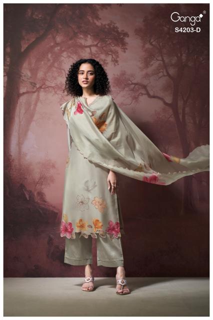 Ganga ekthara 4203 wholesale dress materials market in vijayawada